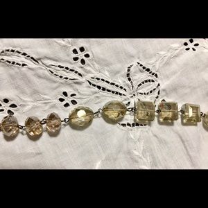 42" long crystal necklace